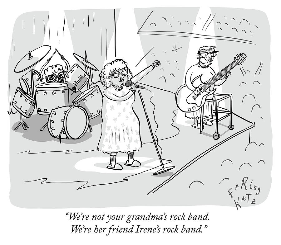 900x787 not your grandmas rock band - Rock Cartoon Drawing