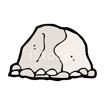 440x440 Cartoon Large Rock Stock Vector - Rock Cartoon Drawing