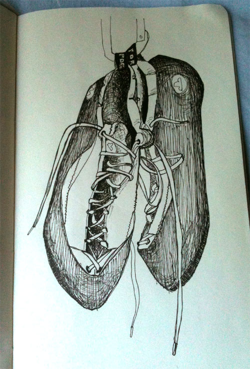 500x739 Pen, Pencil, Paper Draw! Shared Drawings - Rock Climbing Drawing