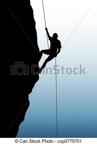 318x470 rock climbing illustration of person rock climbing - Rock Climbing Drawing