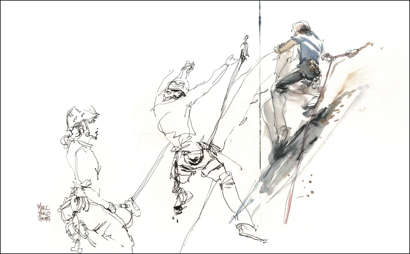 1400x869 Rock Climbing Sketch - Rock Climbing Drawing