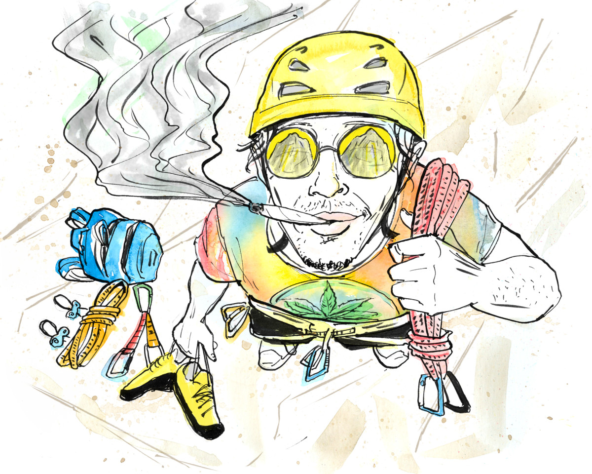 1200x960 Ask Answer Man Can I Smoke Weed And Climb - Rock Climbing Drawing