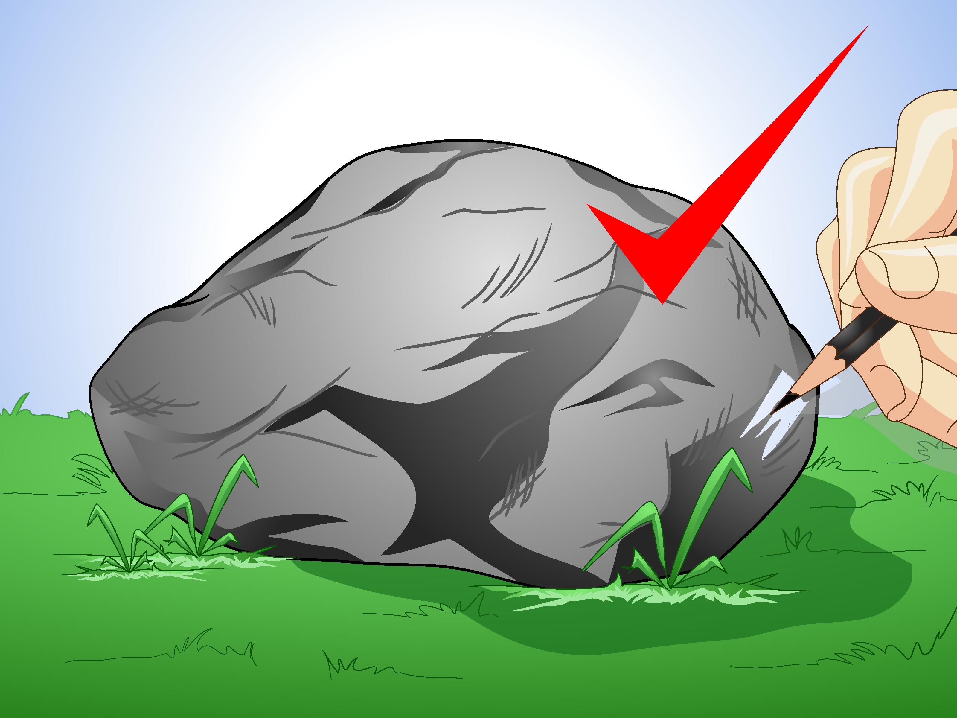 3200x2400 How To Draw A Rock Steps - Rock Drawing