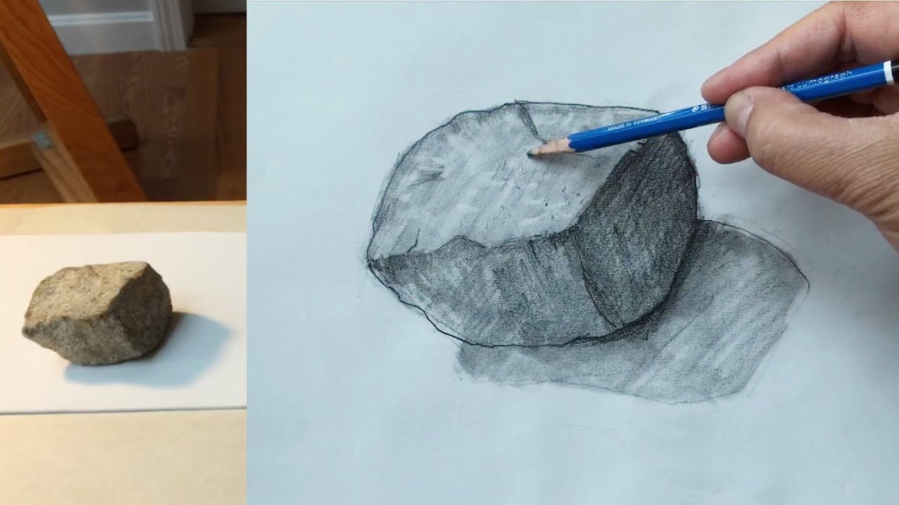 1280x720 How To Draw A Rock With Pencil - Rock Drawing