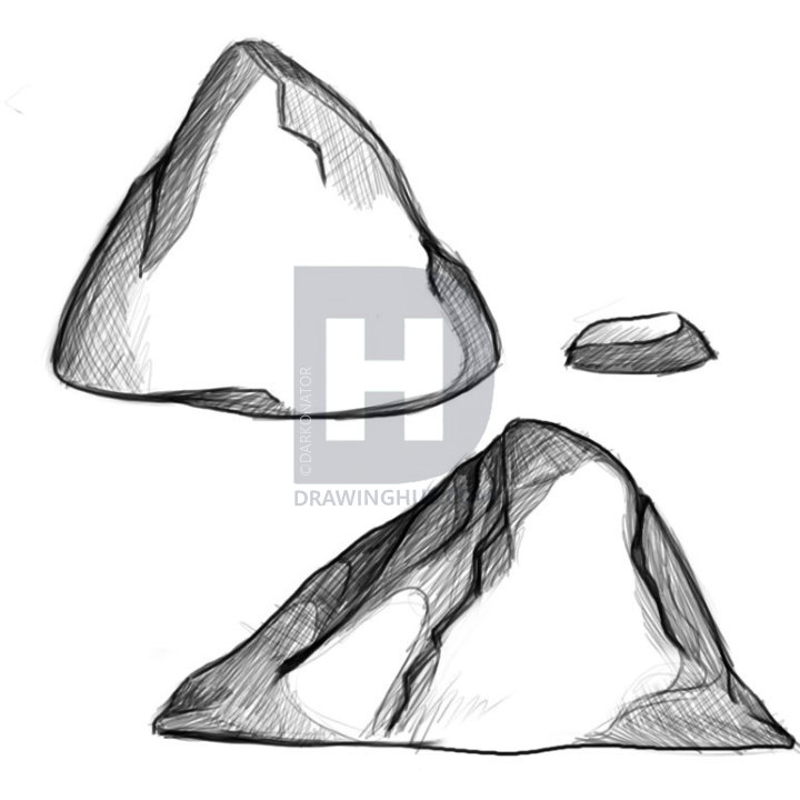 720x720 How To Draw Rock - Rock Drawing