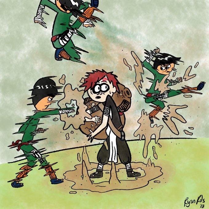 680x680 Rock Lee Vs Gaara - Rock Lee Drawing