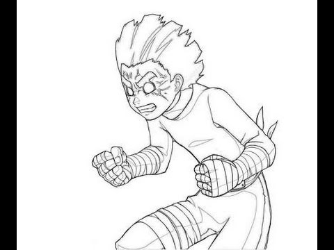 480x360 como desenhar rock lee - Rock Lee Drawing