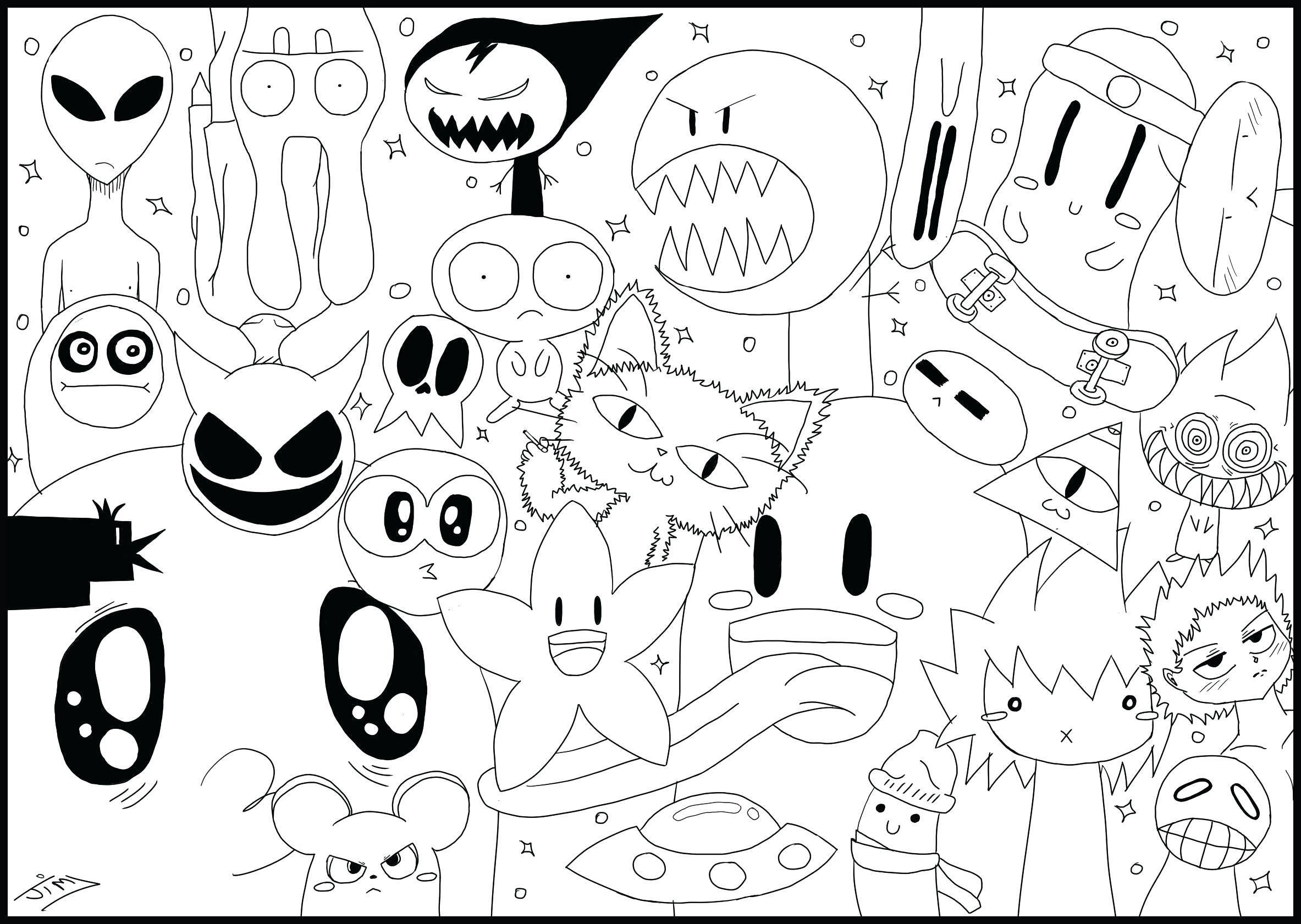 2366x1681 Rock N Roll Coloring Pages - Rock N Roll Drawings