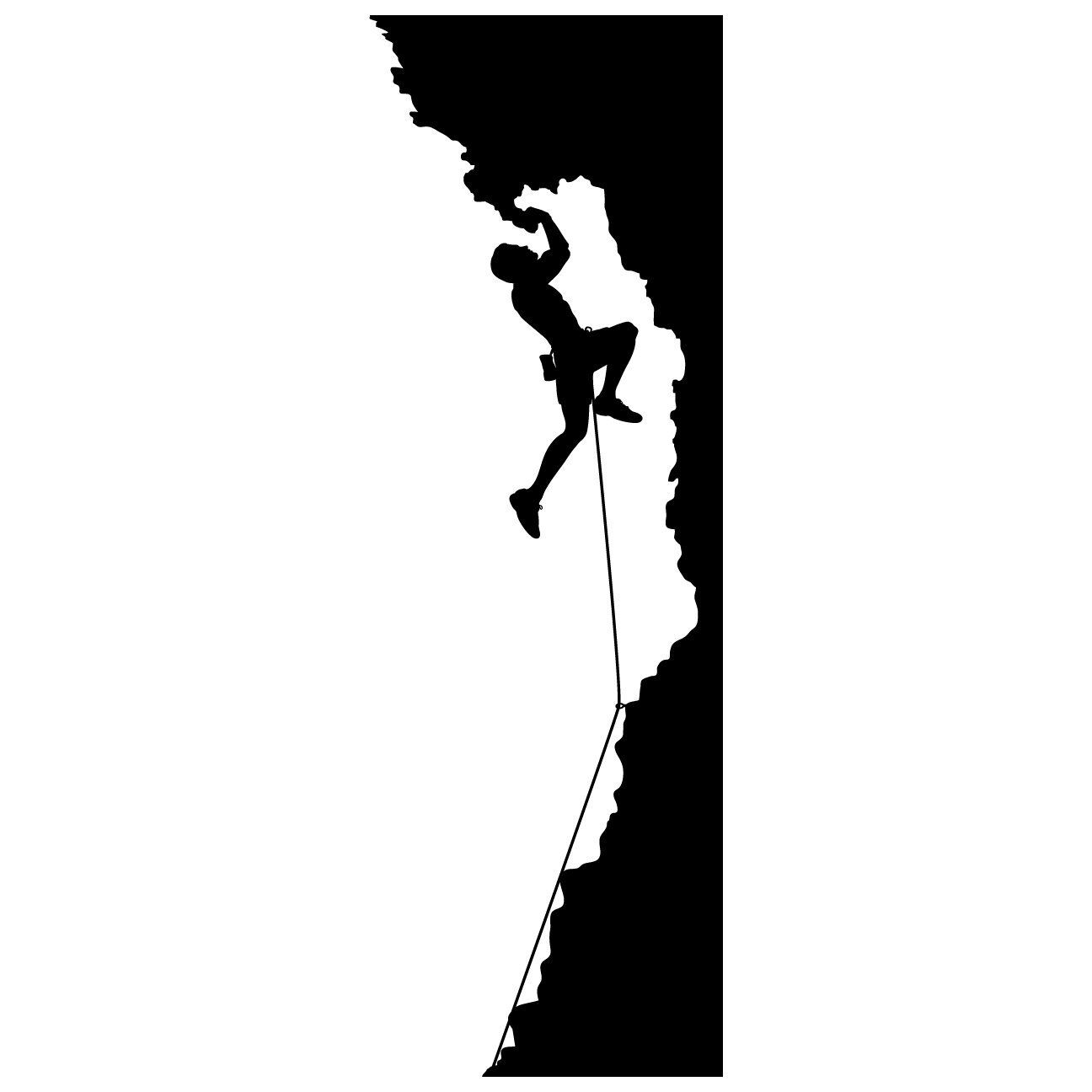 1296x1296 mountain climber silhouette rock climbing silhouette girl hd - Rock Wall Drawing