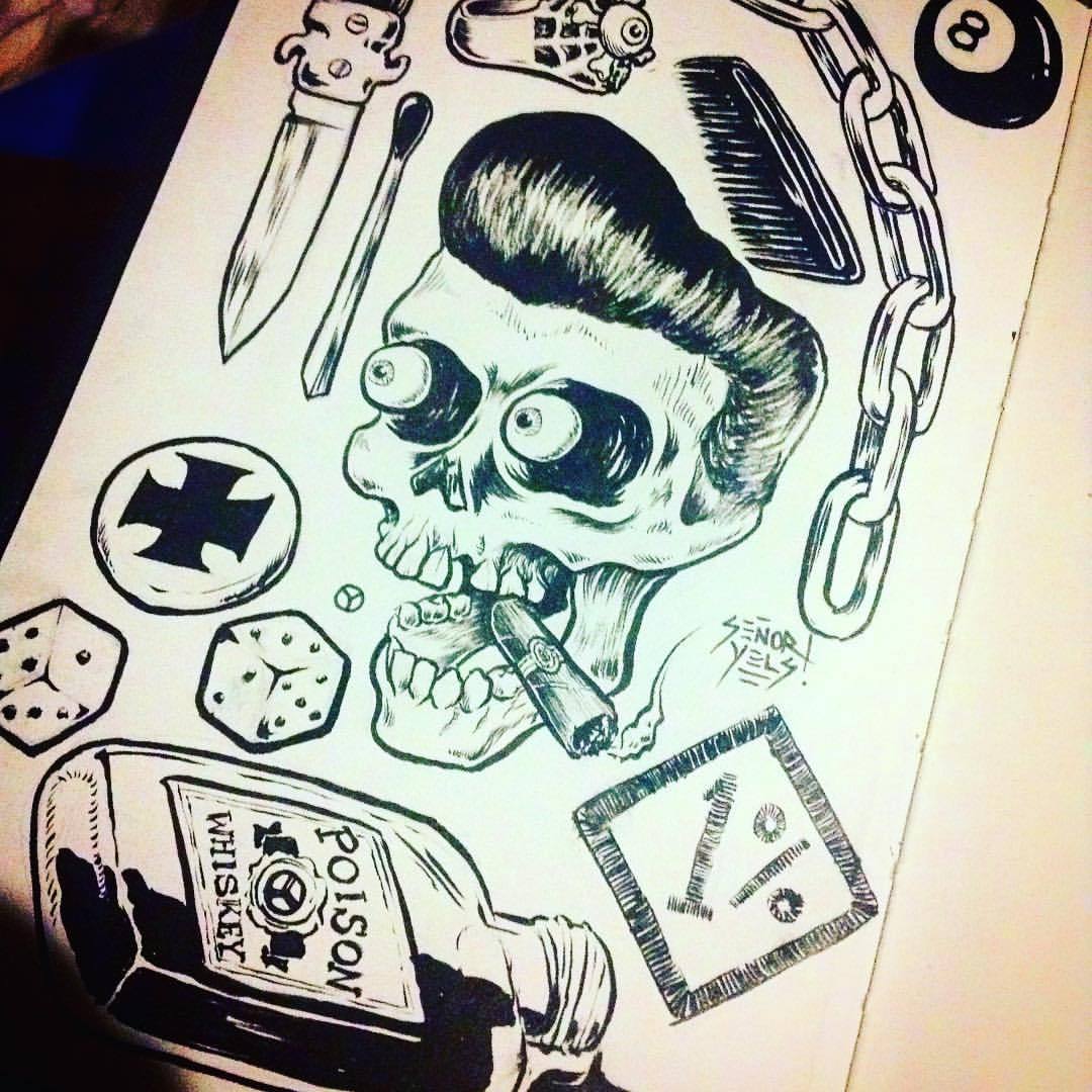 1080x1080 rockabilly drawings tumblr - Rockabilly Drawings