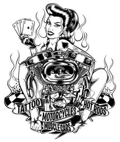 236x279 best rockabilly illustrations images drawings, block prints - Rockabilly Drawings