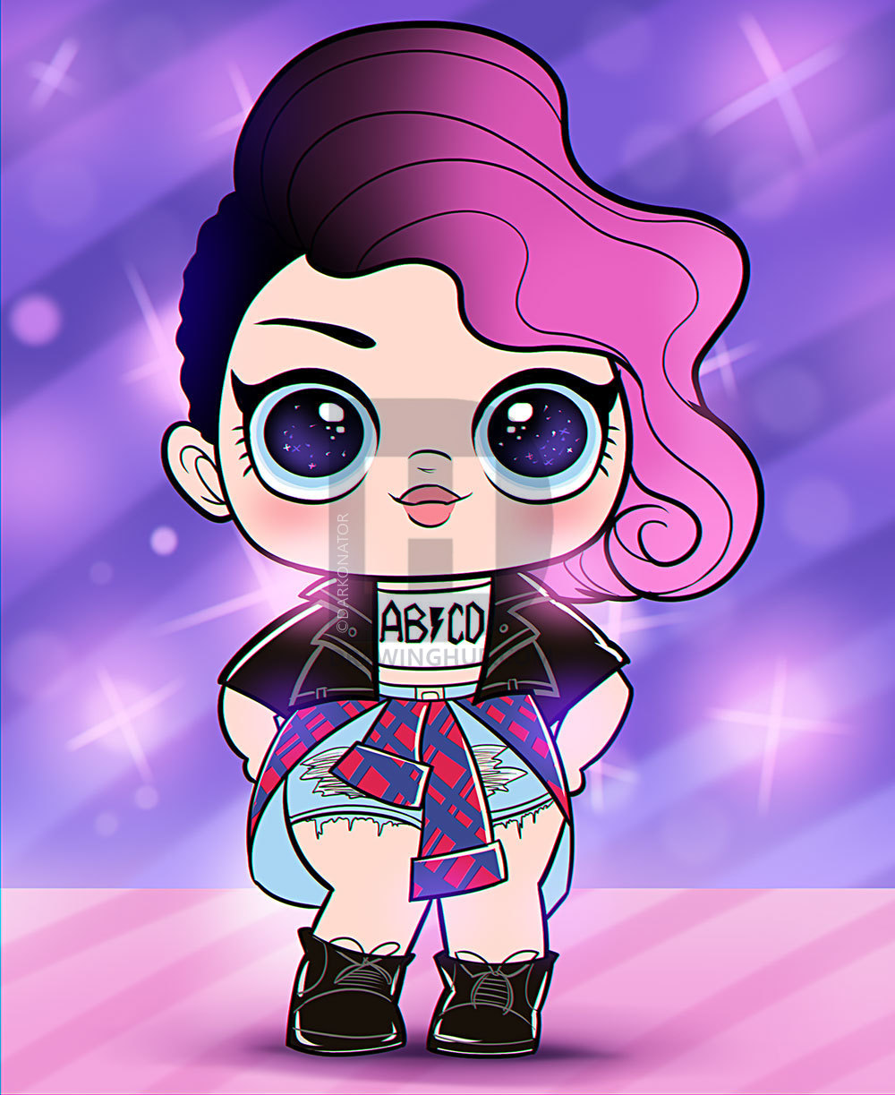 1000x1223 how to draw the rocker lol surprise doll, step - Rocker Drawing