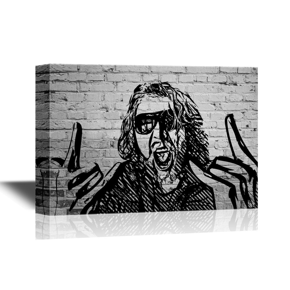 1000x1000 rocker drawing on brick wall background - Rocker Drawing