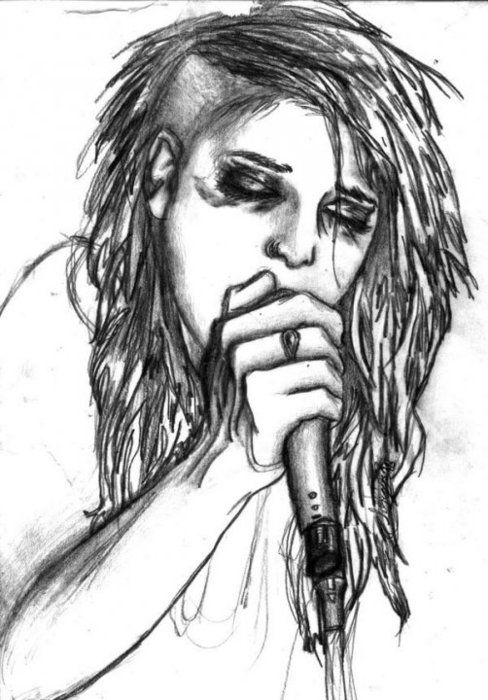 488x700 rocker girl sketch character study art girl sketch, artwork, art - Rocker Drawing