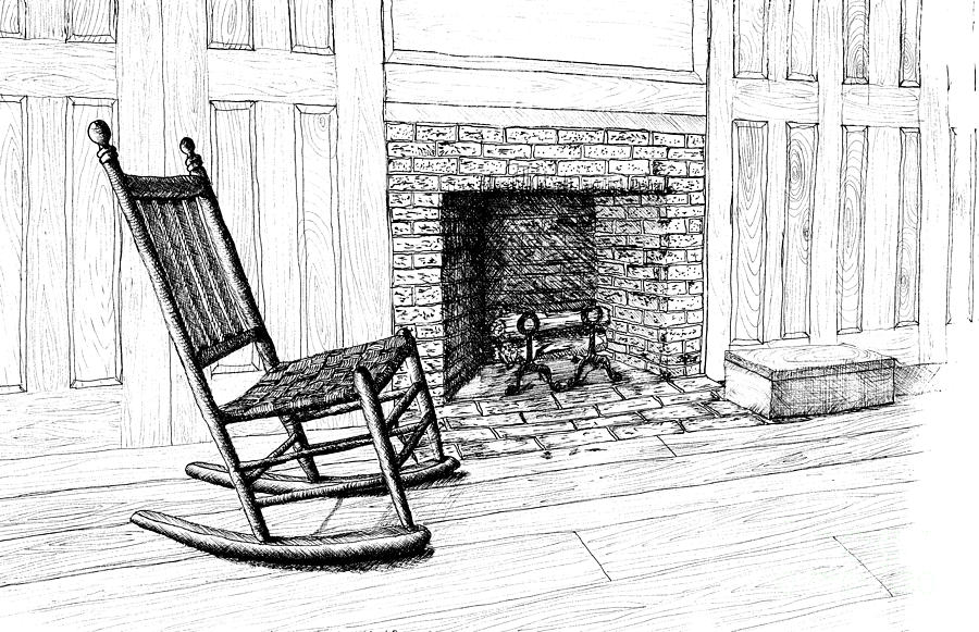 900x581 sitting and thinking rocker colonial era fireplace sitting room - Rocker Drawing