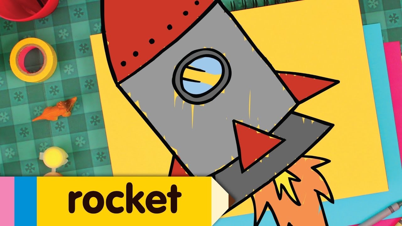 1280x720 How To Draw A Rocket, Simple Drawing Lesson For Kids, Step - Rocket Drawing For Kids