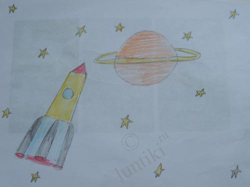 500x374 Pictures For Children To Draw Paint A Rocket - Rocket Drawing For Kids