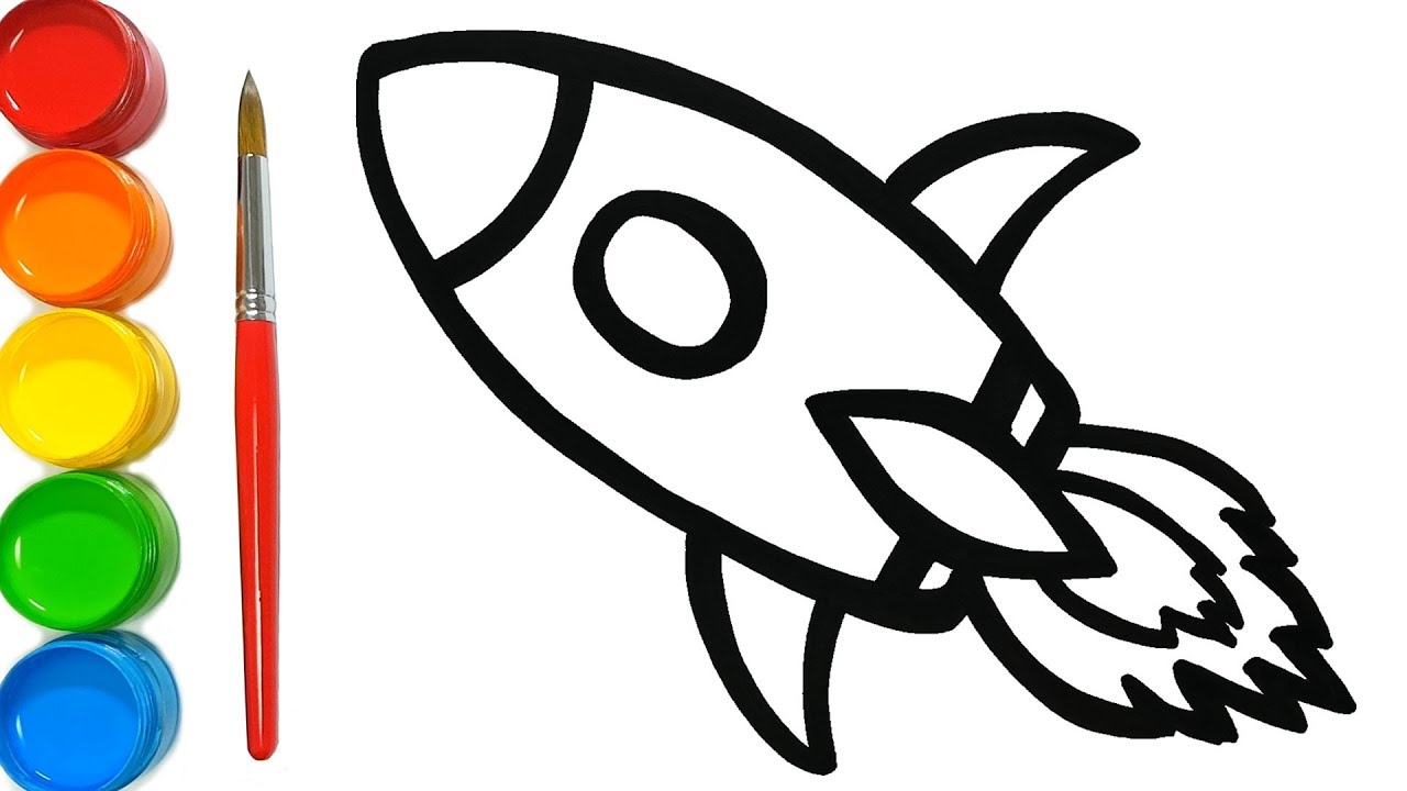 Rocket Drawing For Kids at PaintingValley.com | Explore collection of ...