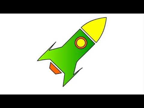 480x360  - Rocket Drawing For Kids