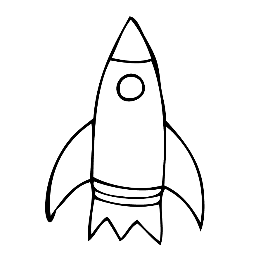 900x900 Drawn Rocket Drawing - Rocket Drawing Images