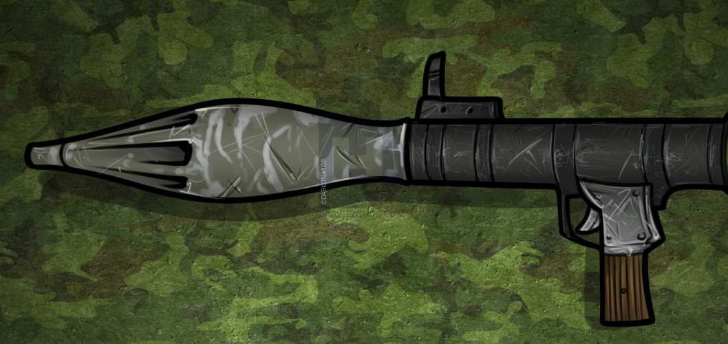 1058x500 How To Draw A Rocket Launcher, Step - Rocket Launcher Drawing