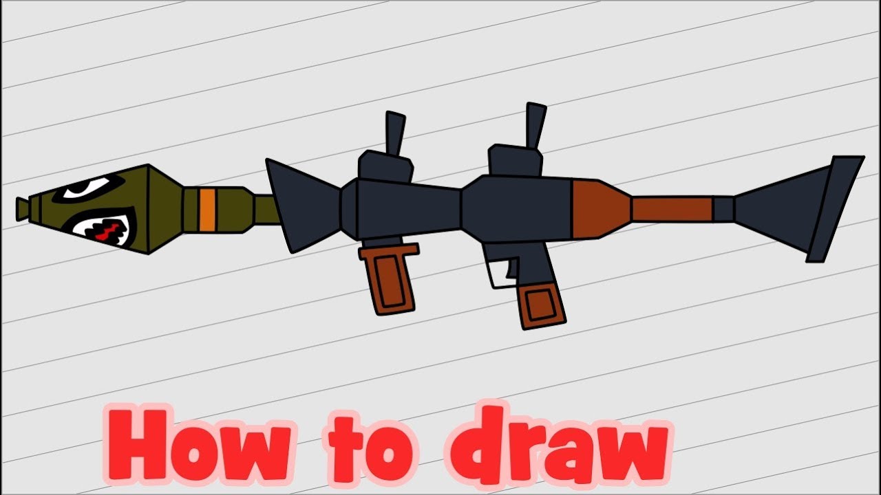 1280x720 How To Draw Fortnite - Rocket Launcher Drawing