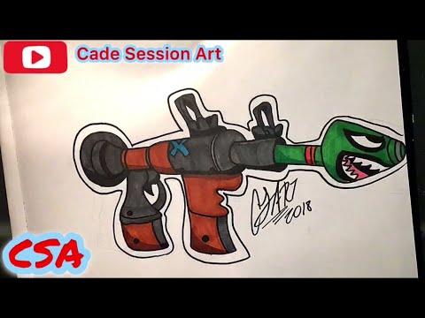 480x360 Drawing The Rocket Launcher From Fortnite - Rocket Launcher Drawing