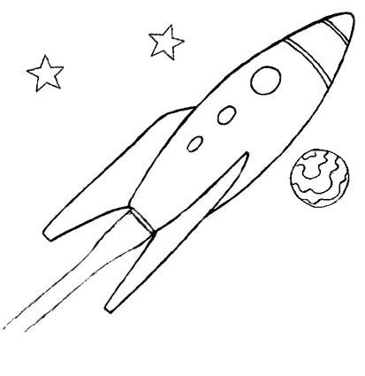 413x425 Space Coloring Pages Coloring Pages Free Line Drawings - Rocket Line Drawing