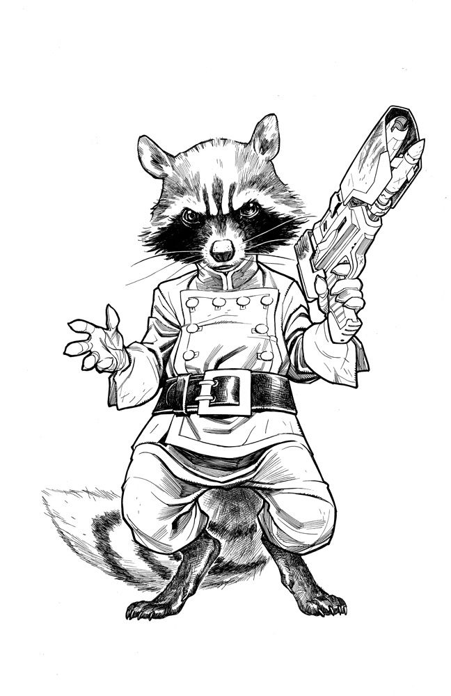 648x1000 rocket raccoon rocket raccoon - Rocket Raccoon Drawing