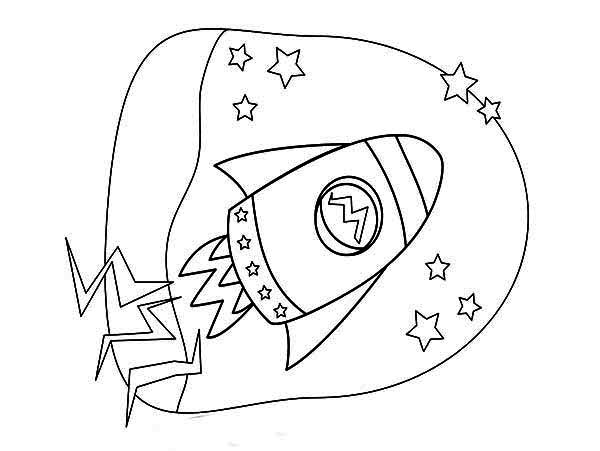 600x451 kids rocket ship drawing coloring page - Rocket Ship Drawing
