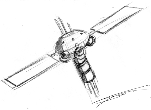 500x362 rocket ship picture - Rocket Ship Drawing