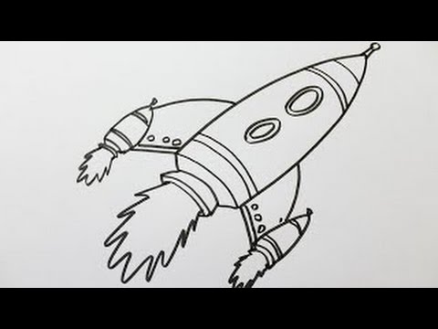 480x360 how to draw a rocket ship step - Rocket Ship Drawing