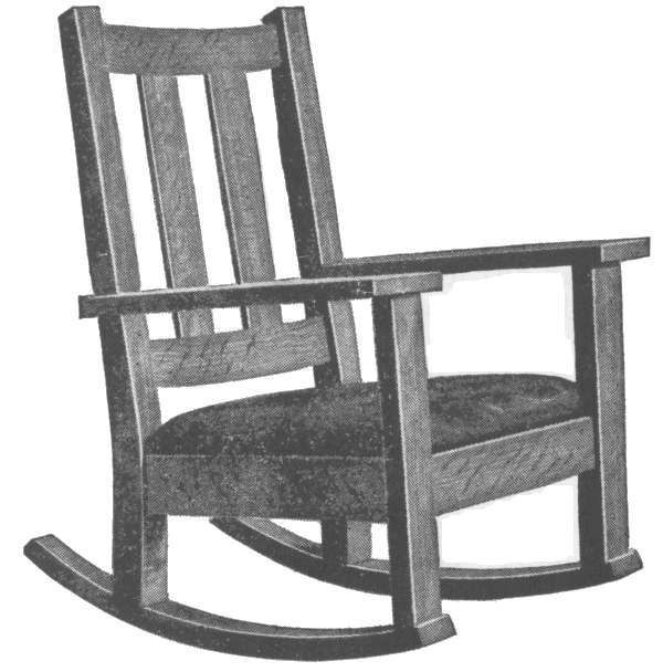 600x608 mission style rocking chair woodworking plans - Rocking Chair Drawing