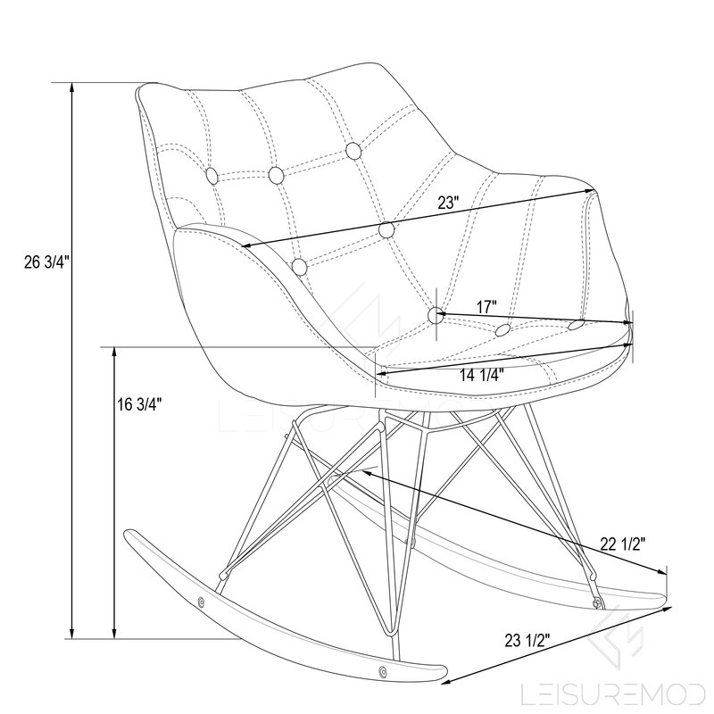 800x800 willow rocking chair reviews allmodern - Rocking Chair Drawing