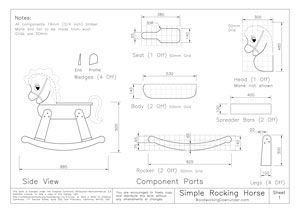 300x212 download rocking horse plans free print ready pdf baby projects - Rocking Horse Drawing