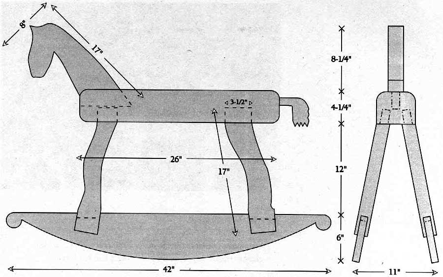 900x563 drawing rocking horse project guides the woodwright's shop - Rocking Horse Drawing