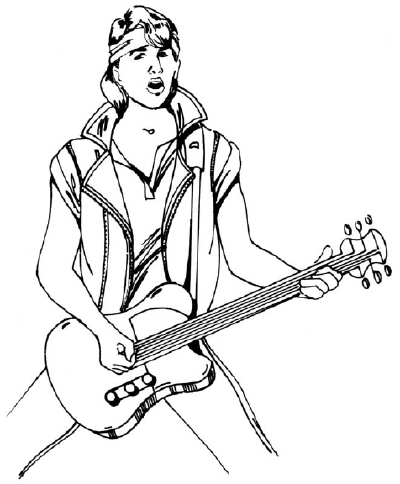 400x484 how to draw people rock star howstuffworks - Rockstar Drawing