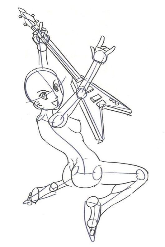 530x790 gothic rock star art manga drawing, gothic rock, how to draw hair - Rockstar Drawing