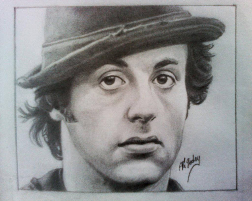1000x799 rocky balboa a lapiz my drawing - Rocky Balboa Drawing