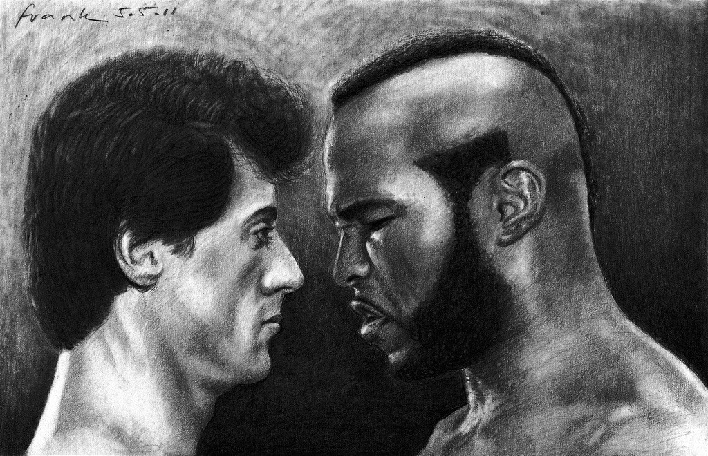 1024x660 namelessbastard images amazing drawing of rocky and clubber lang - Rocky Balboa Drawing
