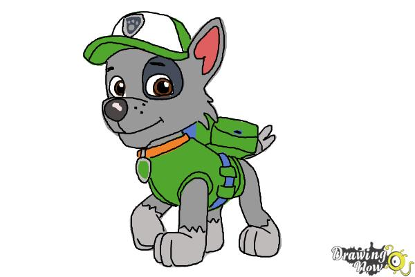 600x400 how to draw rocky paw patrol - Rocky Drawing