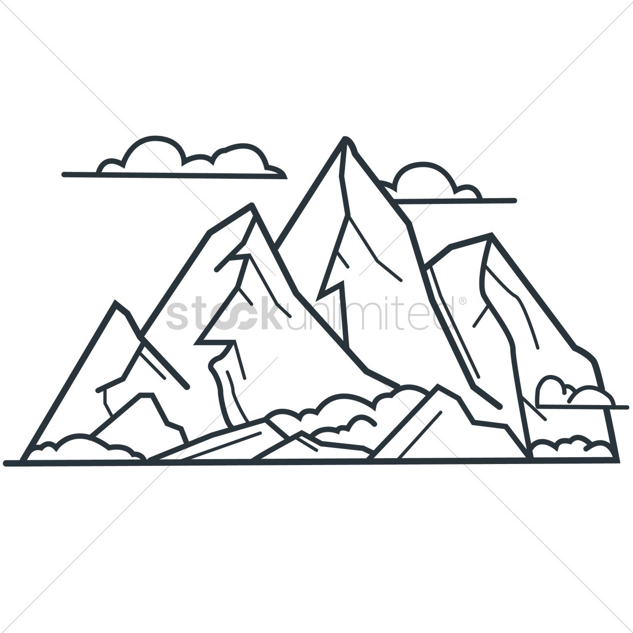 1300x1300 rocky mountains vector image - Rocky Mountain Drawing