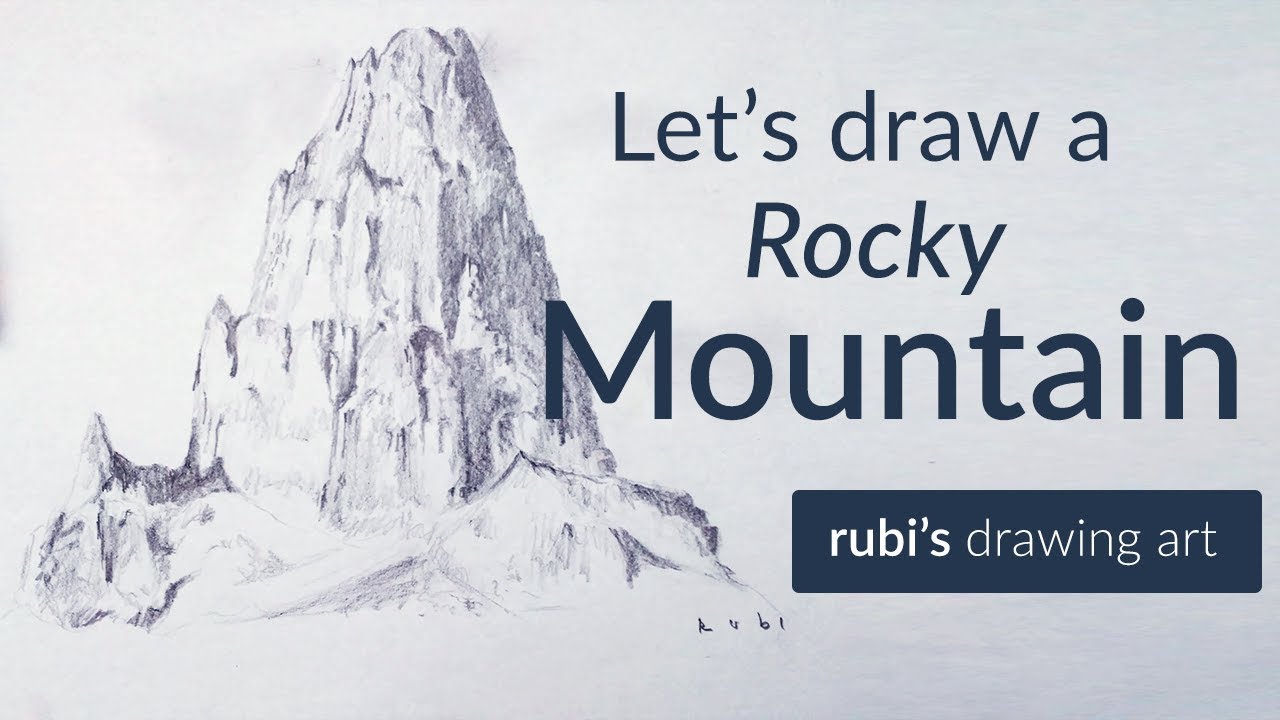 1280x720 drawing a rocky mountain how to pencil drawing - Rocky Mountain Drawing