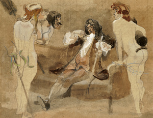 300x232 the indecisive rococo cavalier - Rococo Drawings