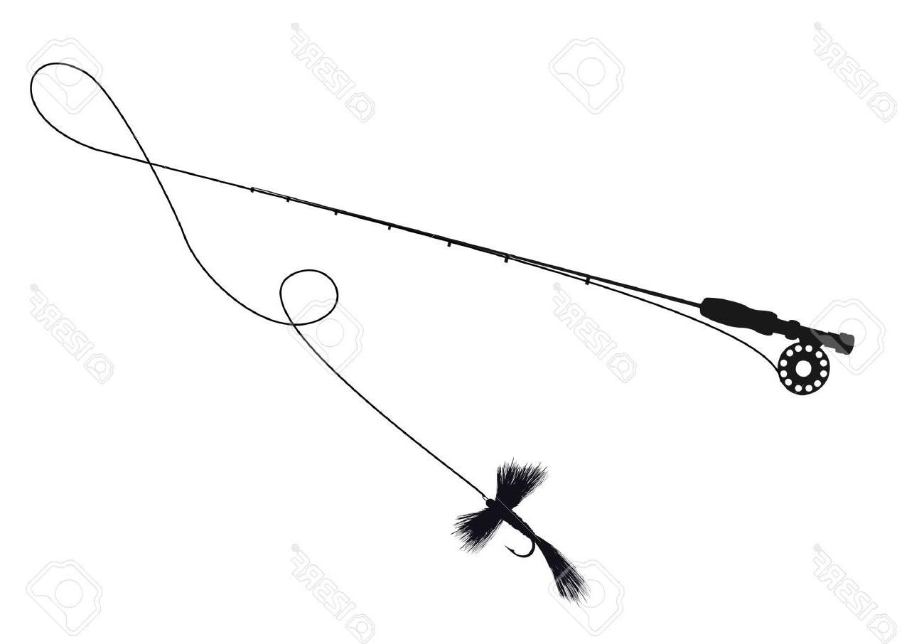 1300x906 best free fly fishing rod drawing vector image free vector art - Rod Drawing