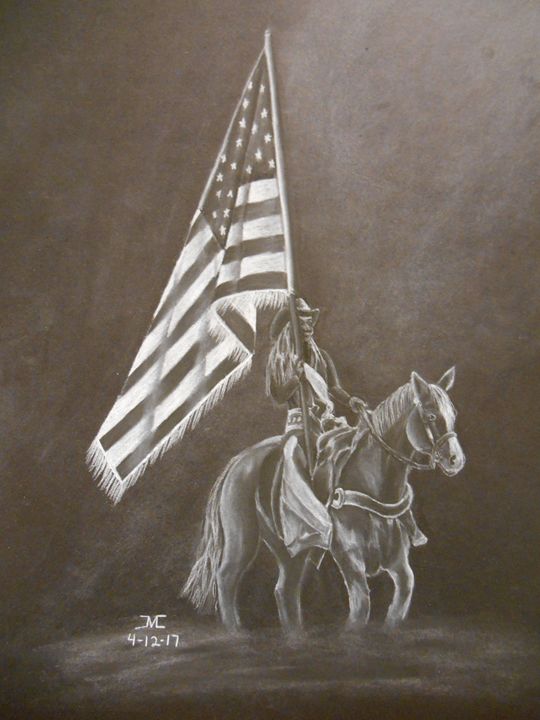 540x720 rodeo flag girl - Rodeo Drawings