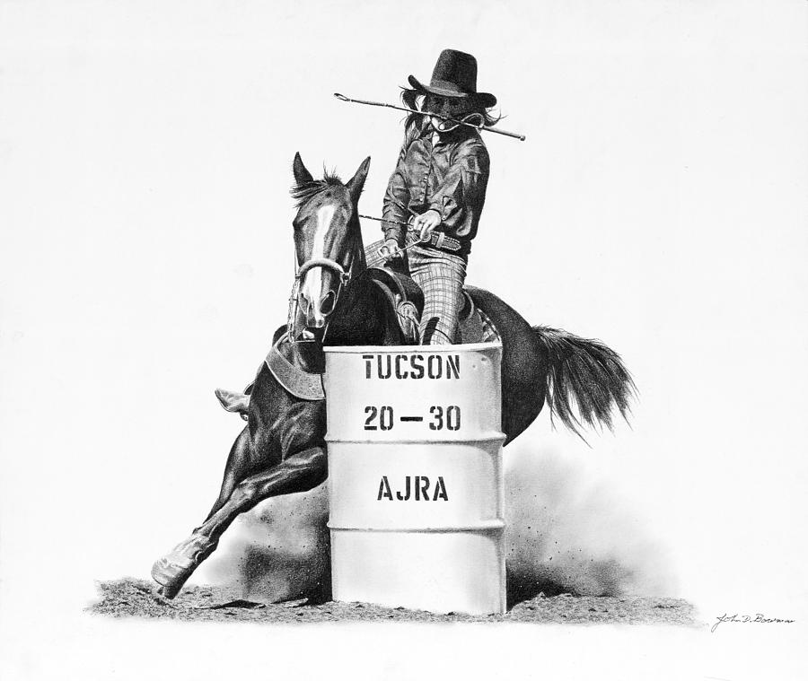 900x759 jr rodeo barrel racer drawing - Rodeo Drawings