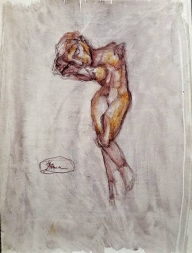 375x493 meditation or the inner voice drawing - Rodin Drawings