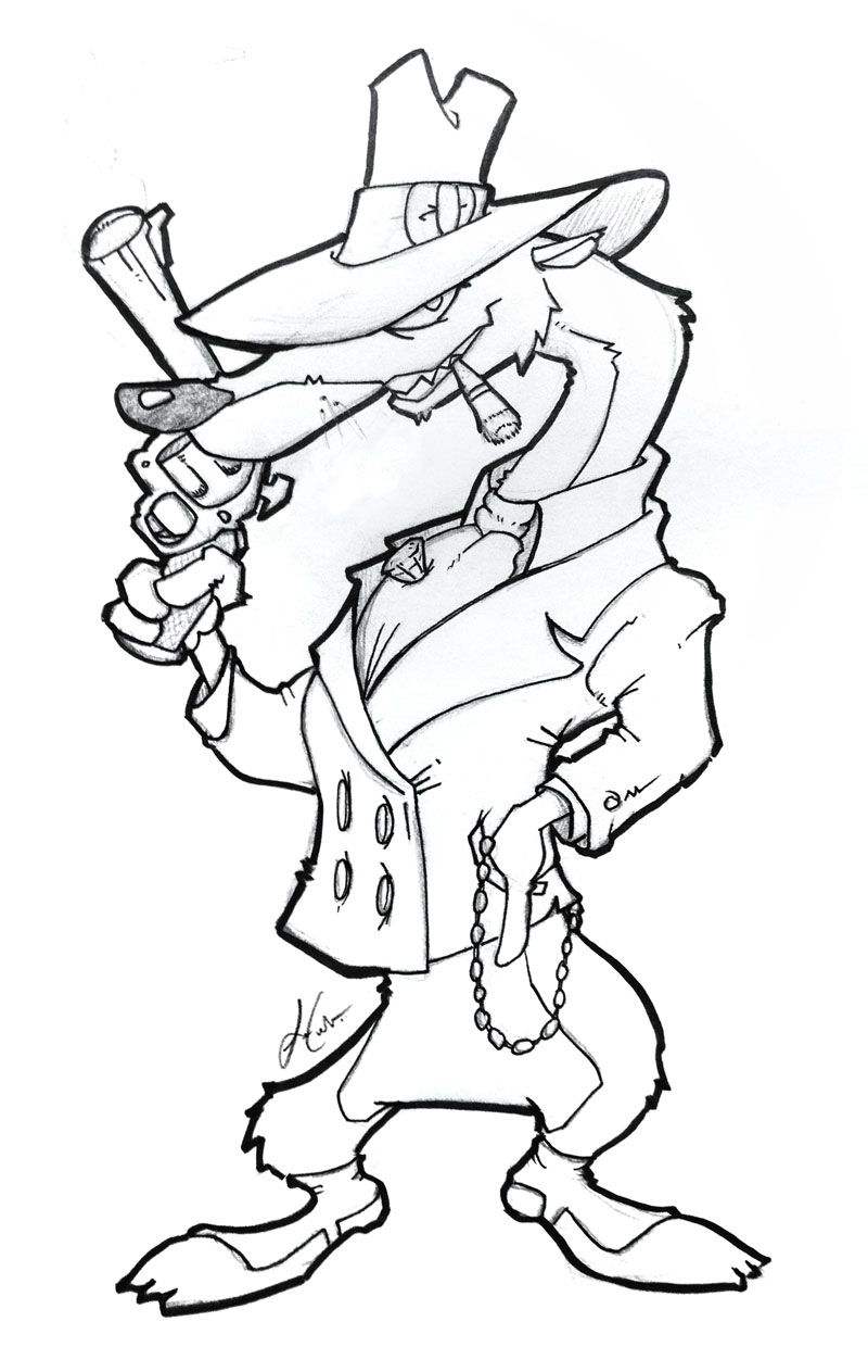 800x1263 quick sketch i drew of a toon patrol weasel from framed roger - Roger Rabbit Drawing
