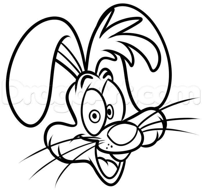 697x664 easy roger rabbit drawing, step - Roger Rabbit Drawing